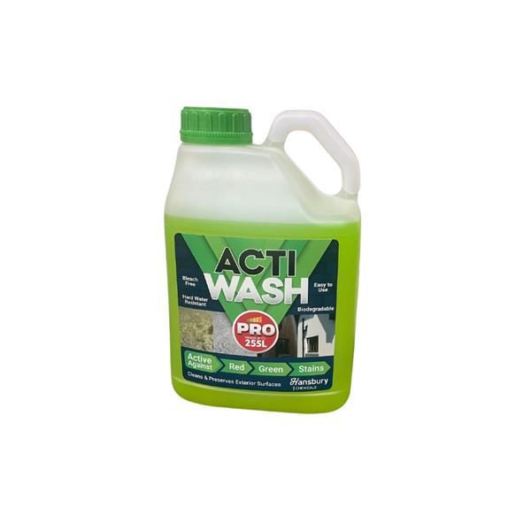 Actiwash Professional Softwash Biocide 5L, concentrated, bleach-free, biodegradable exterior cleaner – Keans Claremorris