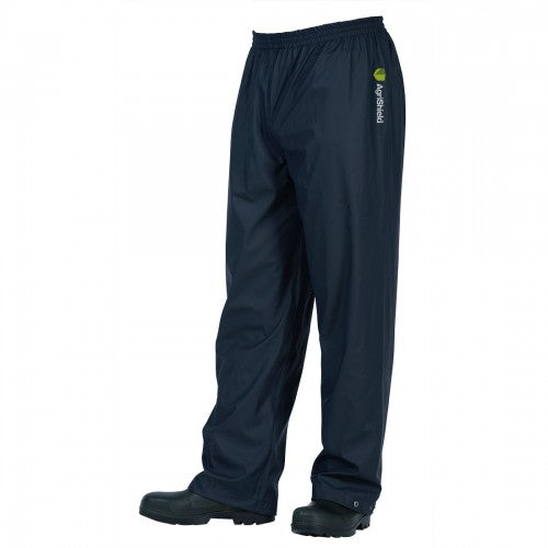 Agrishield All Weather Waterproof Trousers, navy, lightweight, windproof, chemical resistant, EN343 & EN13034 certified –