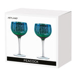 Load image into Gallery viewer, Set of 2 Peacock Gin Glasses
