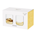 Load image into Gallery viewer, Set of 2 Wave Dof Tumblers Gold
