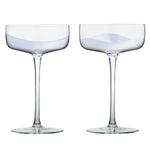Load image into Gallery viewer, Set of 2 Wave Champagne Saucers Silver
