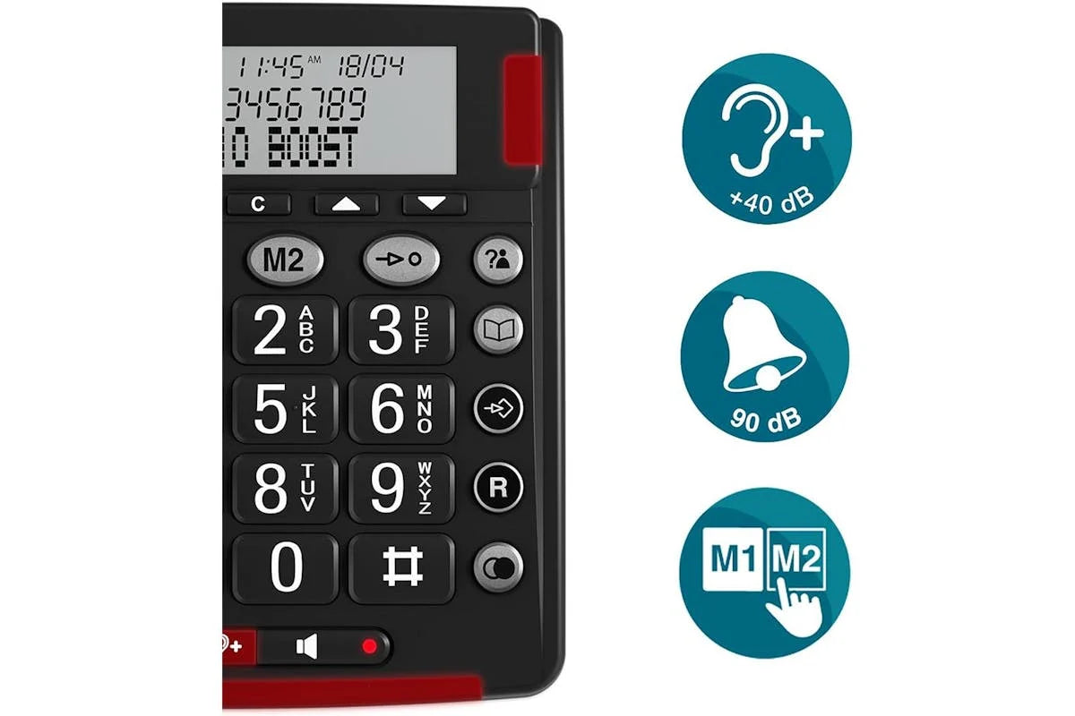 Alcatel Amplicomms BigTel 48 Plus CG2 Landline Phone - Black | ATL1425451 - Image 3