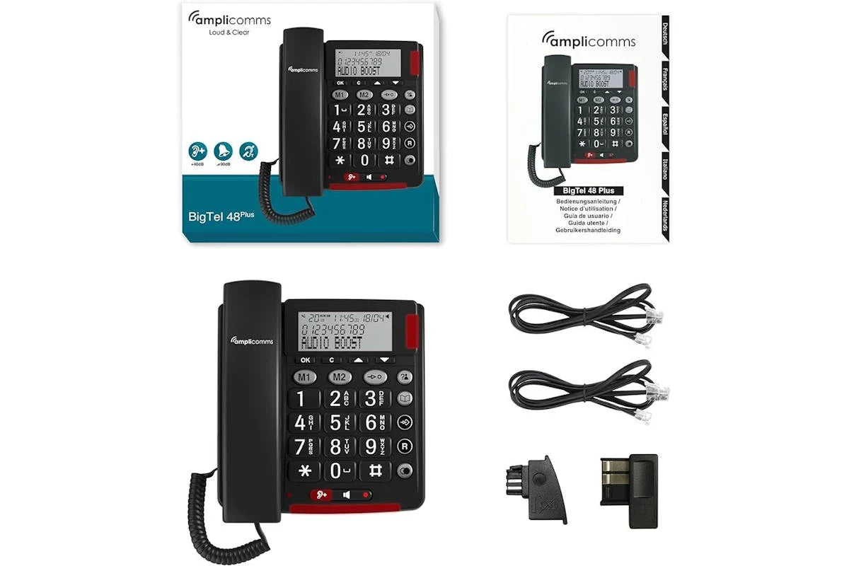 Alcatel Amplicomms BigTel 48 Plus CG2 Landline Phone - Black | ATL1425451 - Image 4