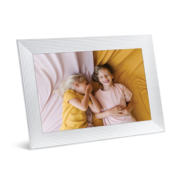 AURA Carver 10.1" WiFi Digital Photo Frame Seasalt - sleek white design, Keans Claremorris UK store
