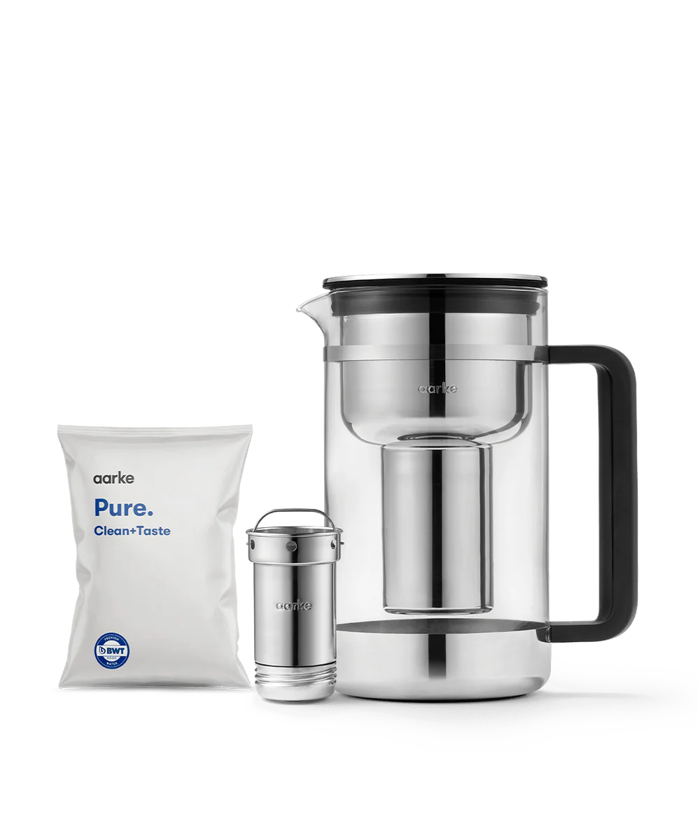 Aarke Purifier Large Glass Water Filter Pitcher 1.66L Keans Claremorris