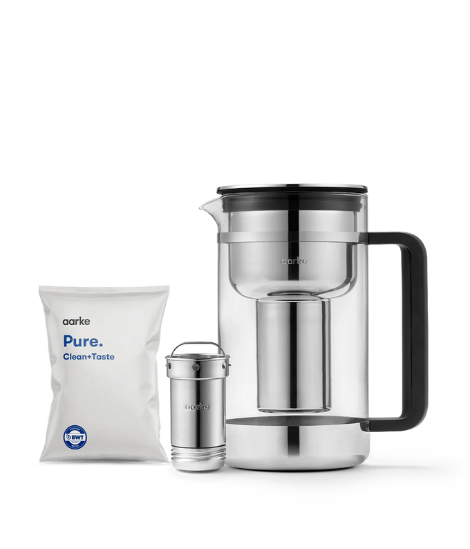 Aarke Purifier Large Glass Water Filter Pitcher 1.66L Keans Claremorris