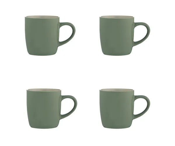 Accent Sleeve of 4 Mugs - Sage Green Keans Claremorris