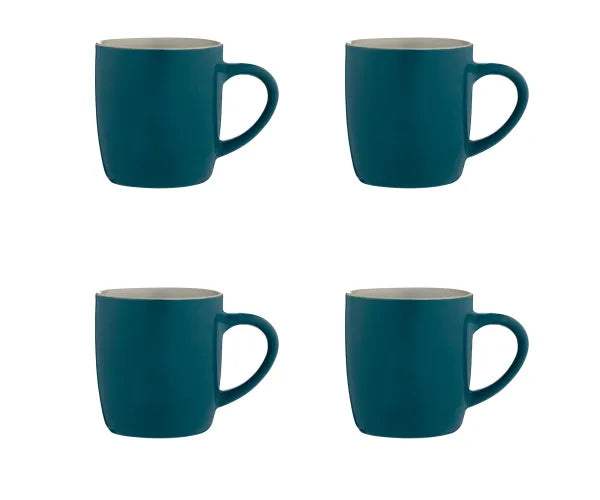 Accent Sleeve of 4 Mugs - Teal Keans Claremorris