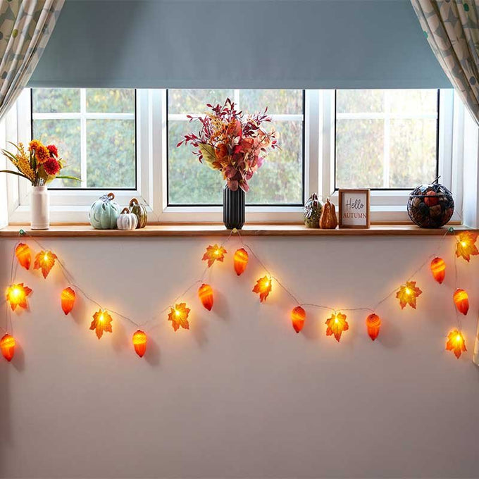 Acorn & Leaf String Lights - Set of 20 Keans Claremorris