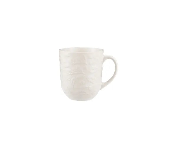 Acorn Mug 400ml fine stoneware with embossed acorn design, cream glaze, microwave and dishwasher safe, Keans Claremorris