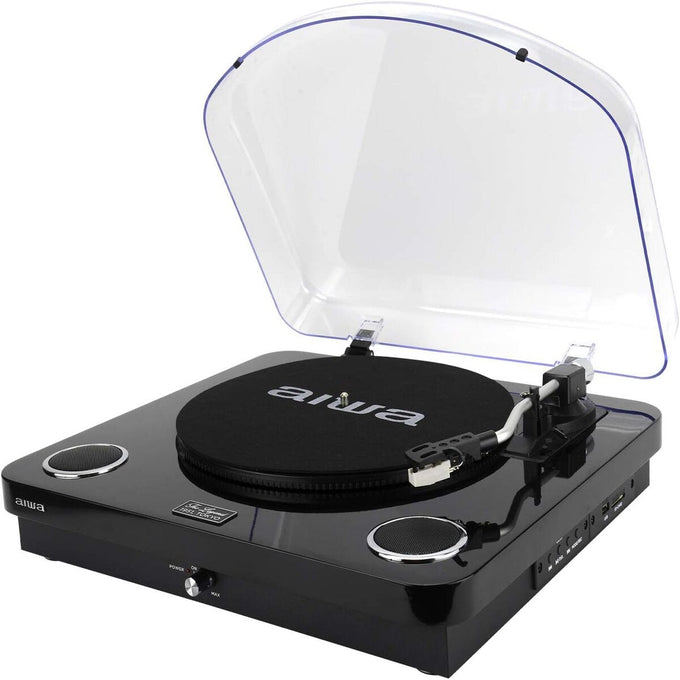 Aiwa All In One Stereo Turntable | Black - Image 1