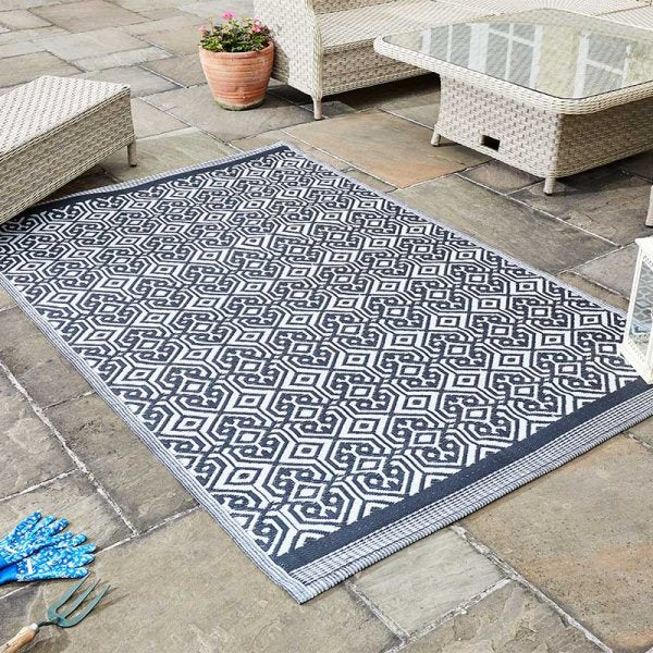 Alfresco Mats - Delphi - Onyx - 150 x 210cm Keans Claremorris