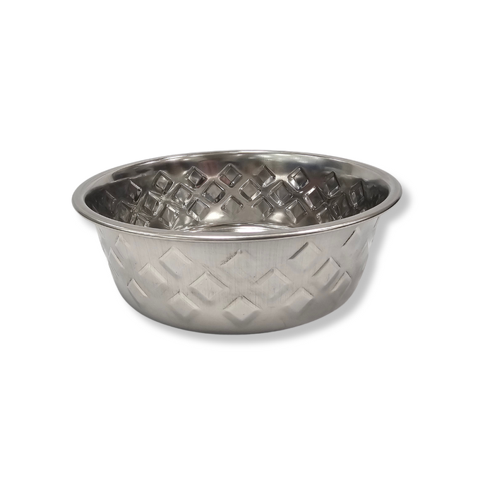 Hexagon Silver Bowl 1800ml – Stylish geometric design, durable metal, perfect for serving – Keans Claremorris