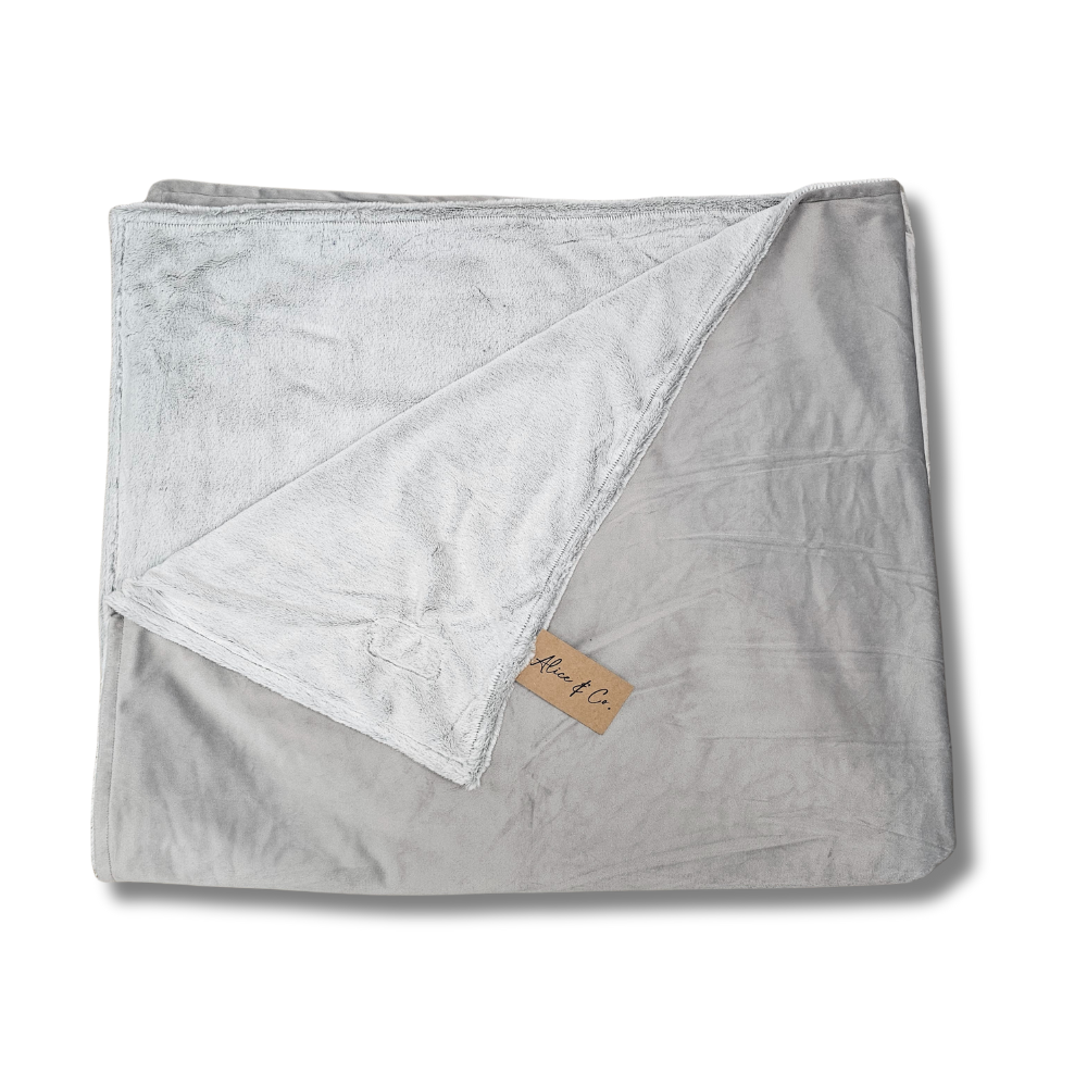 Bruno Blanket in Dark Grey, cozy and soft throw blanket from Keans Claremorris for home comfort and style.