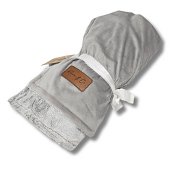 Bruno Blanket Dark Grey with faux mink lining, soft pet blanket 125x150cm for dogs and cats – Keans Claremorris