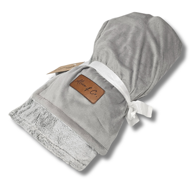 Bruno Blanket Dark Grey with faux mink lining, soft pet blanket 125x150cm for dogs and cats – Keans Claremorris