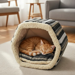 Alice & Co - Hooded Cat Bed - Raven - Prism Keans Claremorris