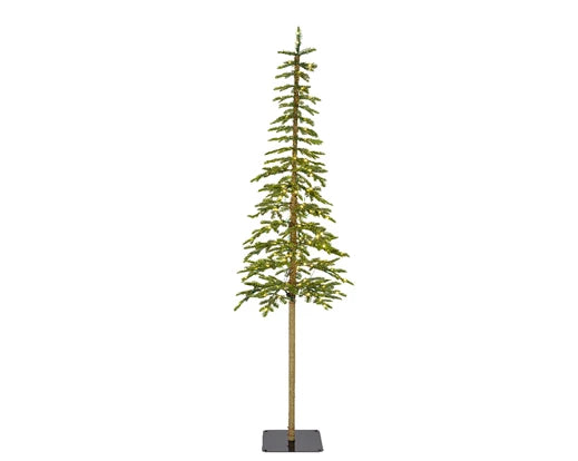 Alpine Fir Prelit Tree 240cm with 250 warm white LEDs, 8-function twinkle, real needle foliage – Keans Claremorris