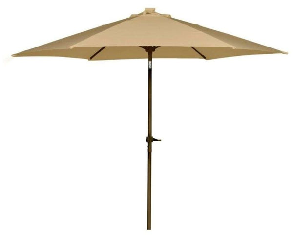 Aluminum 3m Parasol with LED's and Tilt -Taupe Keans Claremorris