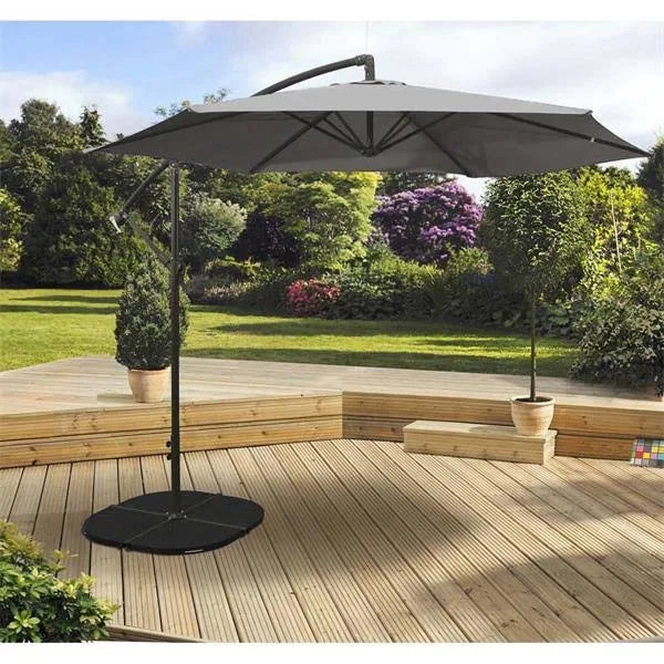 Aluminum Overhang Parasol 3m - Grey Keans Claremorris