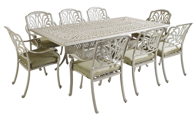 Amalfi 8 Seat Rectangular Dining Table Maize/ Wheatgrass - Image 2