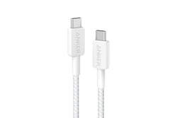 Anker 322 USB-C to USB-C cable in white, high-speed charging, durable with 12,000 bend lifespan – Keans Claremorris