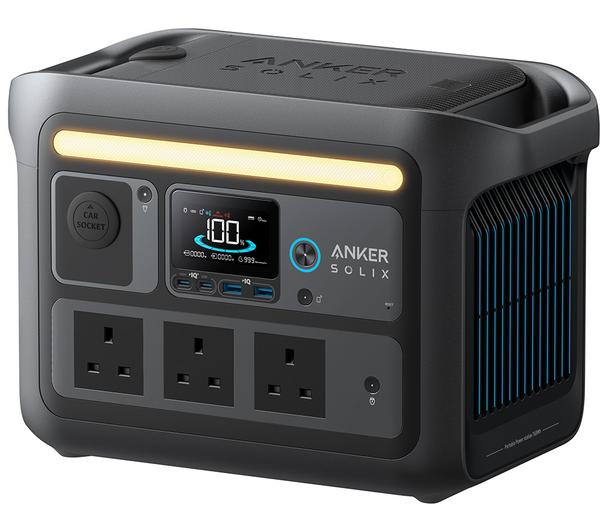 Anker SOLIX C800X Plus portable power station 768Wh 1200W with LED lights, fast charging, smart app control – available at