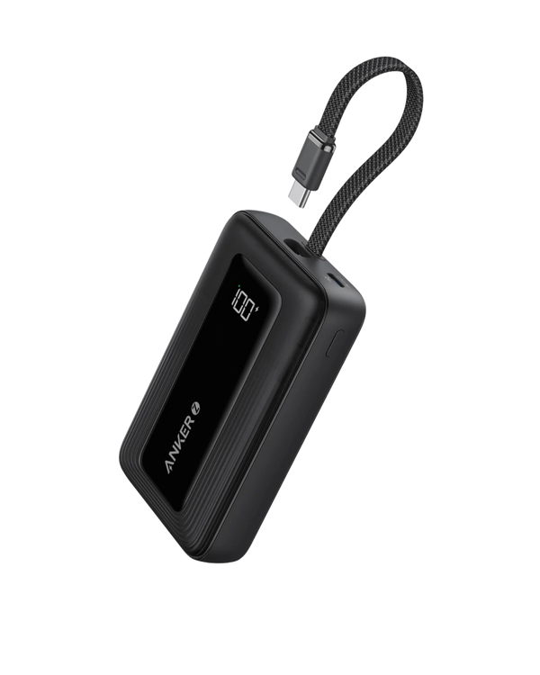 Anker Zolo Power Bank 10K with Built-In USB-C Cable – Black| A110DH11 Keans Claremorris