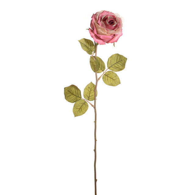 Artificial Etching Rose Stem Dark Pink 64cm Keans Claremorris