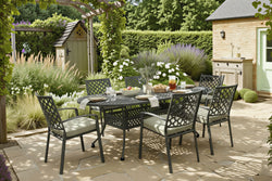 Avebury 6 Seat OVAL Outdoor Dining Table Set