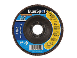 Sanding Flap Disc 115mm 80 Grit Aluminium Oxide for Angle Grinders, 22.2mm Bore - Keans Claremorris