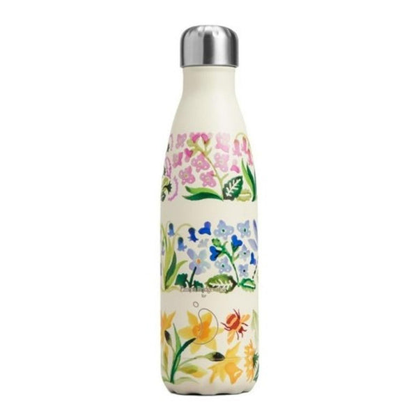 Emma Bridgewater Chilly's 500ml stainless steel water bottle Wildflower Walks, leak-proof, keeps drinks hot or cold – Keans
