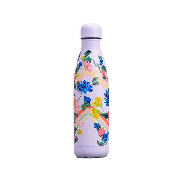 Chilly's Floral Graphic Garden 500ml bottle, stainless steel, vacuum insulated, spill-proof, keeps drinks cold 24h – Keans