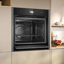 Neff N90 Slide&Hide® Pyrolytic Single Oven with Vario Steam B64VS71G0B