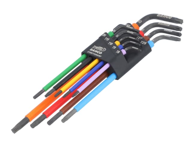 Bahco C1997TORX/9P Long TORX® Coloured L-Key Set, 9 Piece - Image 1