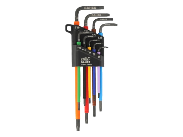 Bahco C1997TORX/9P Long TORX® Coloured L-Key Set, 9 Piece - Image 2