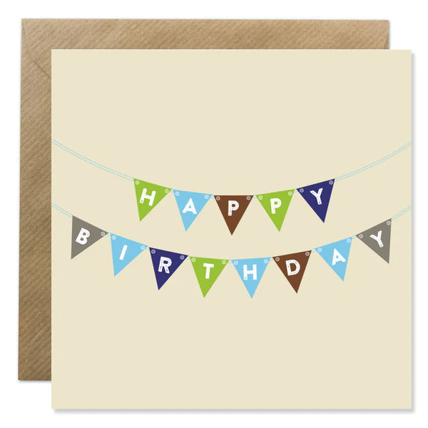 BBunny Happy Birthday Bunting- Blue - Image 1