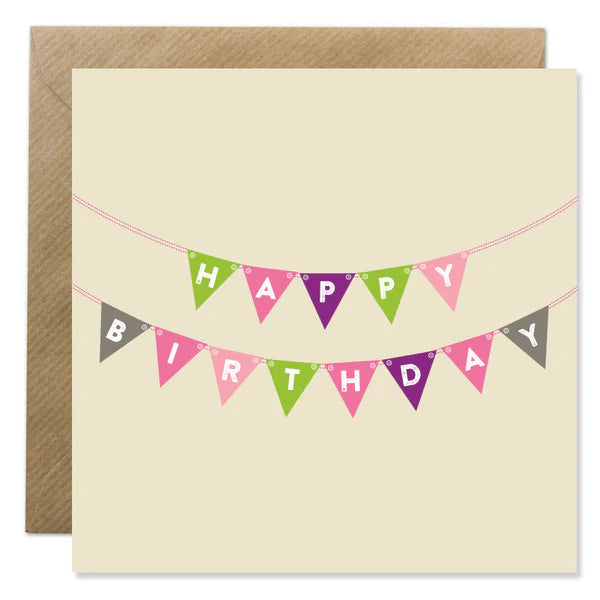 BBunny Happy Birthday Bunting- Pink - Image 1