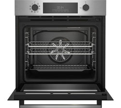 Beko BBIE12301XMP 72L electric pyrolytic oven with AeroPerfect airflow, self-cleaning, stainless steel, at Kean’s