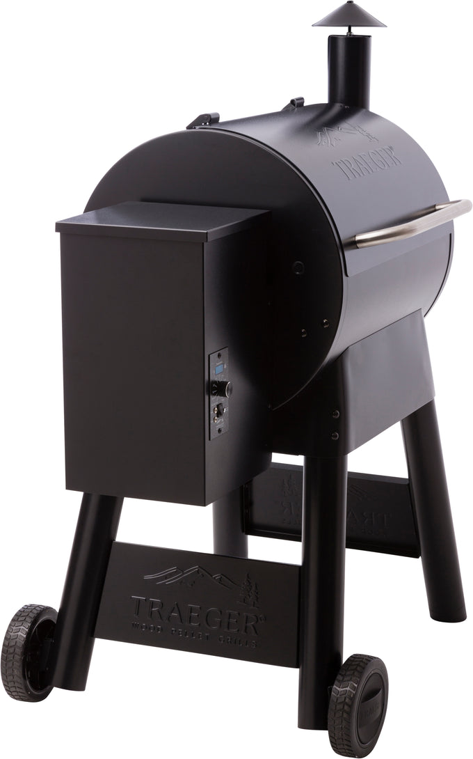 Traeger Pro 22 Wood Pellet Grill with digital controller and large cooking area, available at Keans Claremorris.