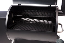 Traeger Pro 22 Wood Pellet Grill with digital controller and large cooking area, available at Keans Claremorris.