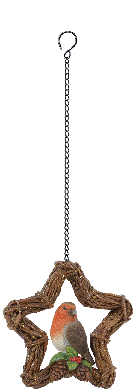 Hanging Robin Rattan Star G - Image 1