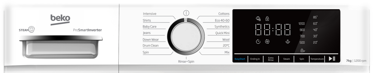 Beko 7Kg 1200 Washing Machine White| BW1O3721W - Image 2