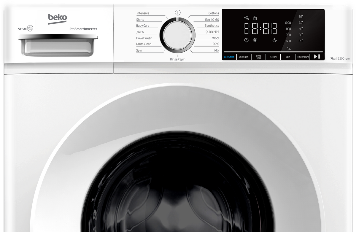 Beko 7Kg 1200 Washing Machine White| BW1O3721W - Image 3