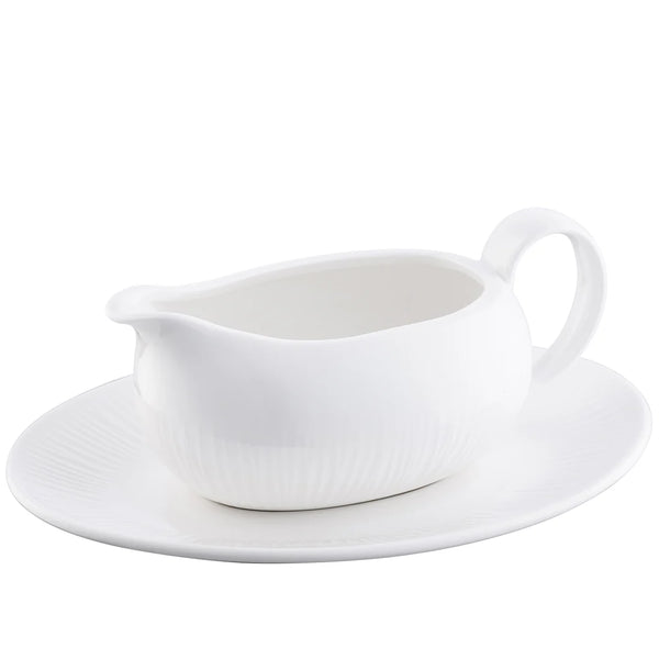 Belleek Living Erne Sauce Boat &amp; Tray | Keans Claremorris