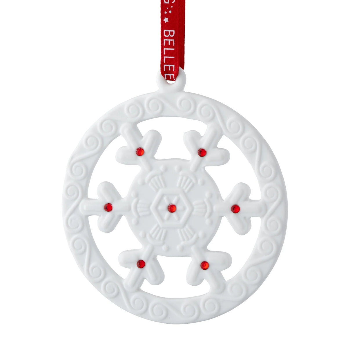 Belleek Snowflake Ornament W7.8cm x L8.5cm Keans Claremorris