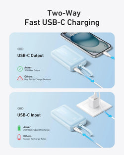 Anker Zolo Power Bank 10K with Built-In USB-C Cable – Black| A110DH11