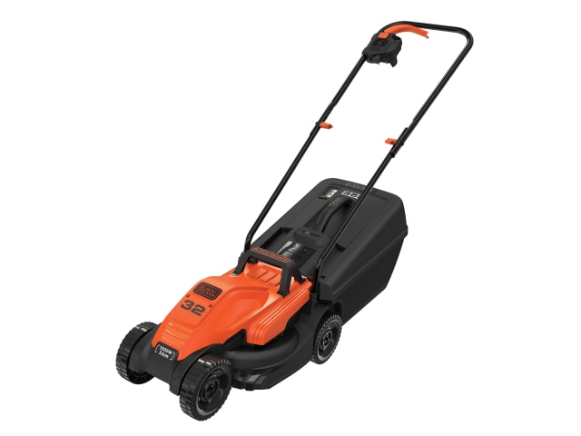 Black & Decker 32cm Electric Lawnmower 1200W, 35L grass box, adjustable height, lightweight - Keans Claremorris