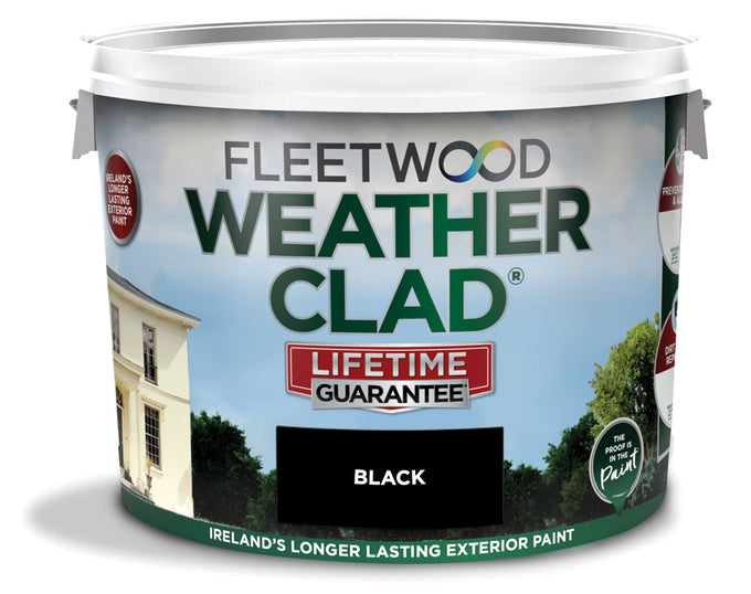 Fleetwood Weatherclad Masonry Paint 10L for exterior walls, durable weather-resistant finish – available at Keans Claremorris