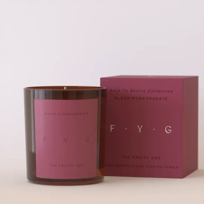 Black Pomegranate Candle F.Y.G Keans Claremorris